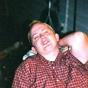 USA ID Meridian 2000MAY19 Party BITHELL Tom 023  Brent "Blue Screen" Vezzoso checking his eyelids out for holes. : 2000, Americas, BITHELL Tom, Date, Events, Idaho, May, Meridian, Month, North America, Parties, People, Places, USA, Year